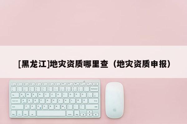 [黑龍江]地災(zāi)資質(zhì)哪里查（地災(zāi)資質(zhì)申報）