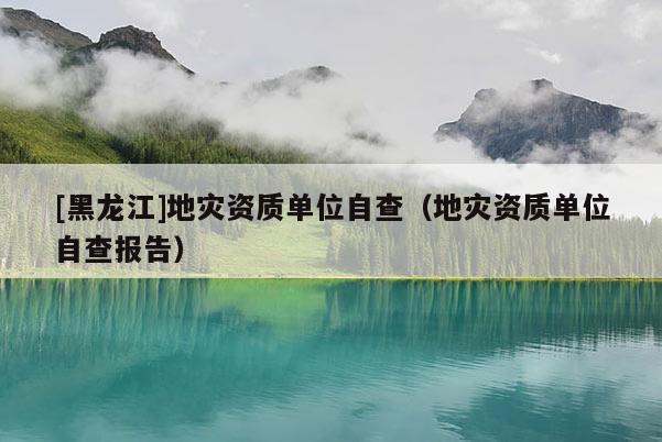 [黑龍江]地災(zāi)資質(zhì)單位自查（地災(zāi)資質(zhì)單位自查報(bào)告）