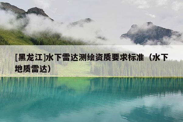 [黑龍江]水下雷達(dá)測(cè)繪資質(zhì)要求標(biāo)準(zhǔn)（水下地質(zhì)雷達(dá)）